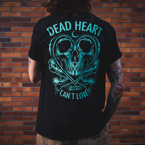 DEAD HEART TEE BLACK REP.